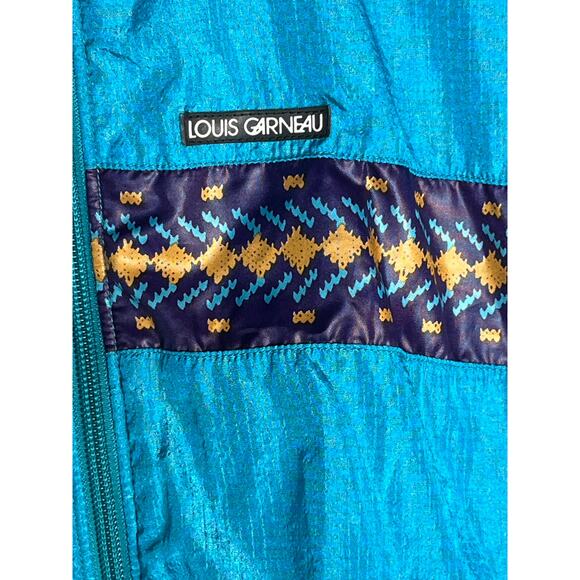 Vintage Louis Garneau Windbreaker Jacket Nylon 80's Baggy Blue Purple Womens S - Picture 3 of 14